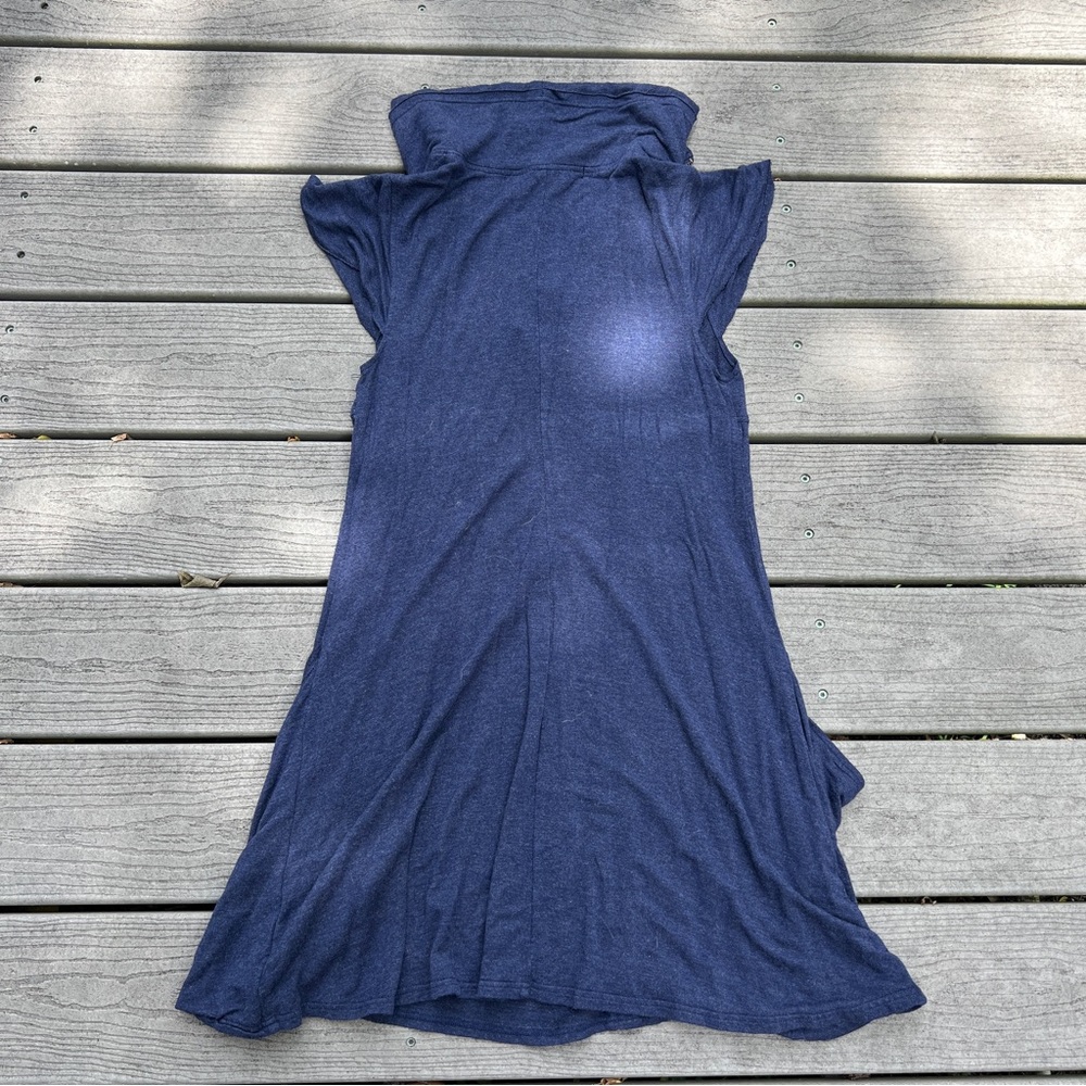 Kensie: Elegant Navy Blue Pullover Zipper Women's Dress. Size Large. - Picture 5 of 11